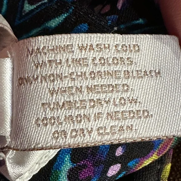 Chico's Vibrant Colors Blue Green Purple & Black Maxi V Neck Dress Sz 0, - Picture 9 of 12